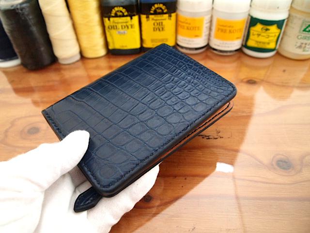 【オーダー】クロコダイル本革で作る多機能型手帳ミニ6穴タイプ