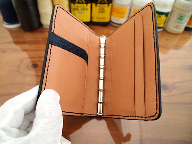 【オーダー】クロコダイル本革で作る多機能型手帳ミニ6穴タイプ | 5枚目