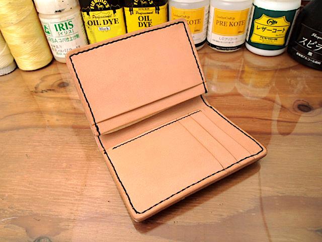 【オーダー】クロコダイル×サドルで作る手縫いの厚型名刺入れ | 5枚目