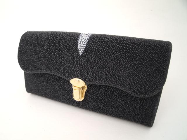 【オーダー】スティングレイで作る2つ折り豆さし開閉式の長財布 | 2枚目