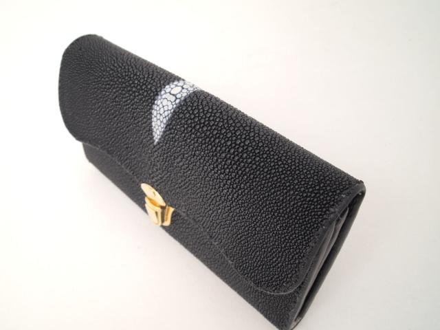 【オーダー】スティングレイで作る2つ折り豆さし開閉式の長財布 | 4枚目