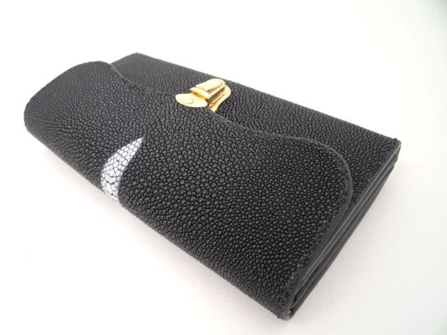 【オーダー】スティングレイで作る2つ折り豆さし開閉式の長財布 | 5枚目