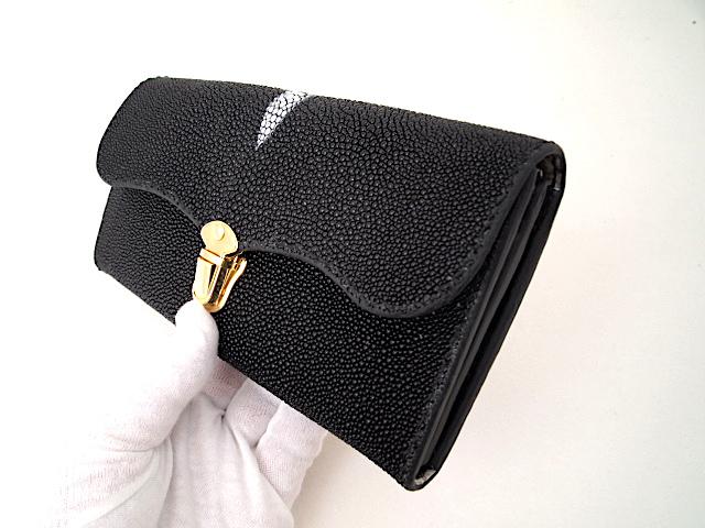 【オーダー】スティングレイで作る2つ折り豆さし開閉式の長財布 | 6枚目