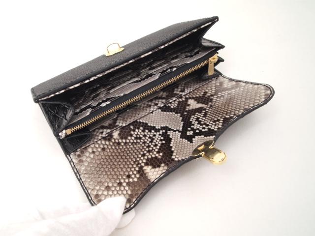 【オーダー】スティングレイで作る2つ折り豆さし開閉式の長財布 | 7枚目