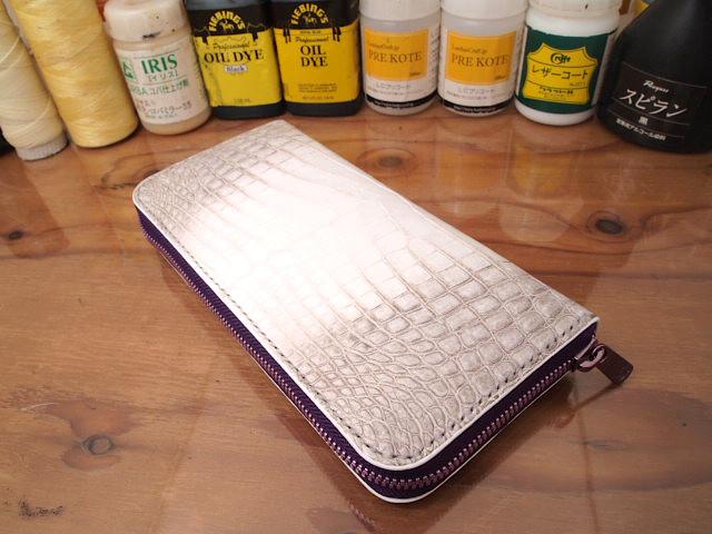 【オーダー】ヒマラヤクロコダイル×ロロマレザーラウンドファスナー長財布 | 6枚目