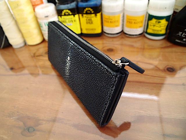 【オーダー】スティングレイで作るL型のコンパクトラウンドファスナー長財布お札サイズ薄型 | 3枚目