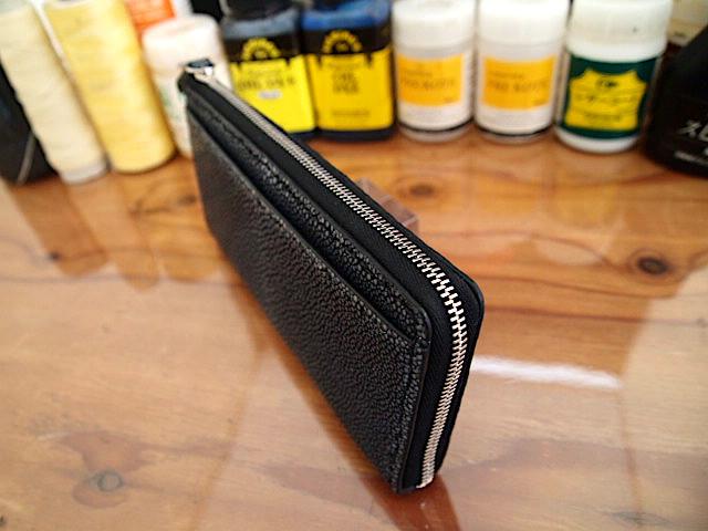 【オーダー】スティングレイで作るL型のコンパクトラウンドファスナー長財布お札サイズ薄型 | 4枚目