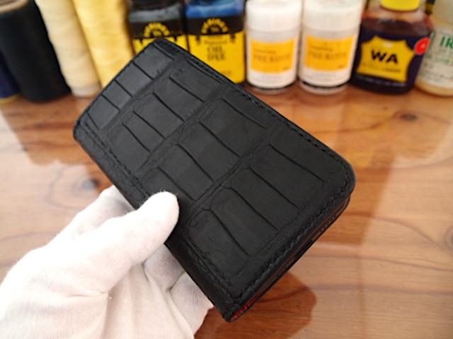 【オーダー】クロコダイル本革と天然シボ牛革のスマホケースカバー | 3枚目