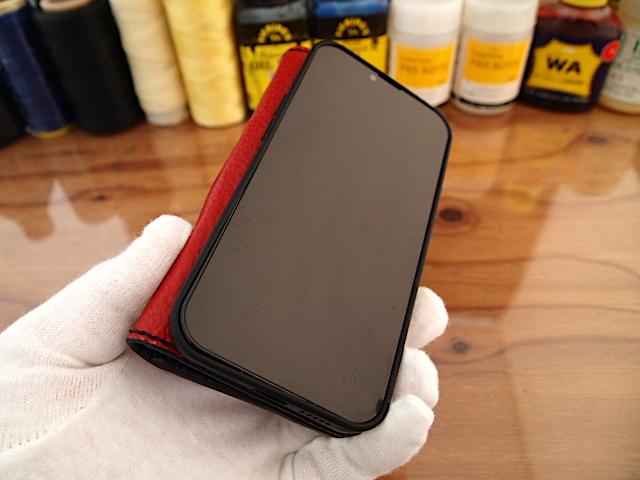 【オーダー】クロコダイル本革と天然シボ牛革のスマホケースカバー | 7枚目