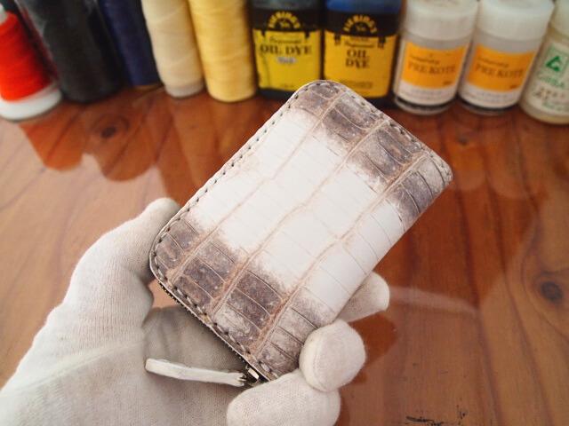 【受注製作】ヒマラヤクロコダイルで作るラウンドファスナーコインケース