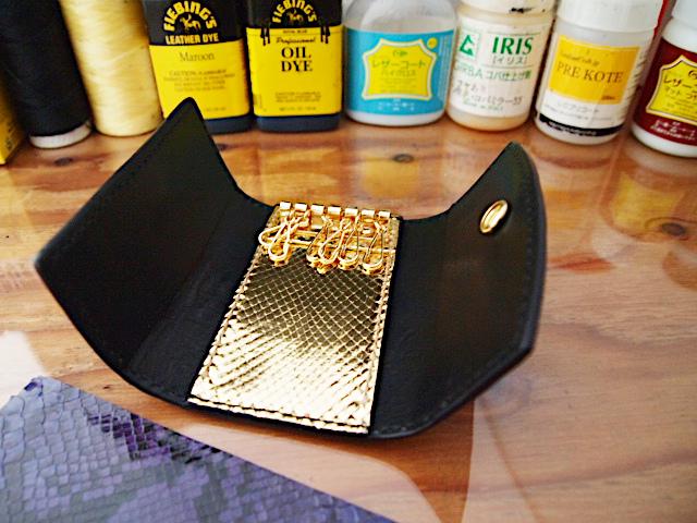 【受注製作】ダイヤモンドパイソンで作る6連キーケース | 5枚目